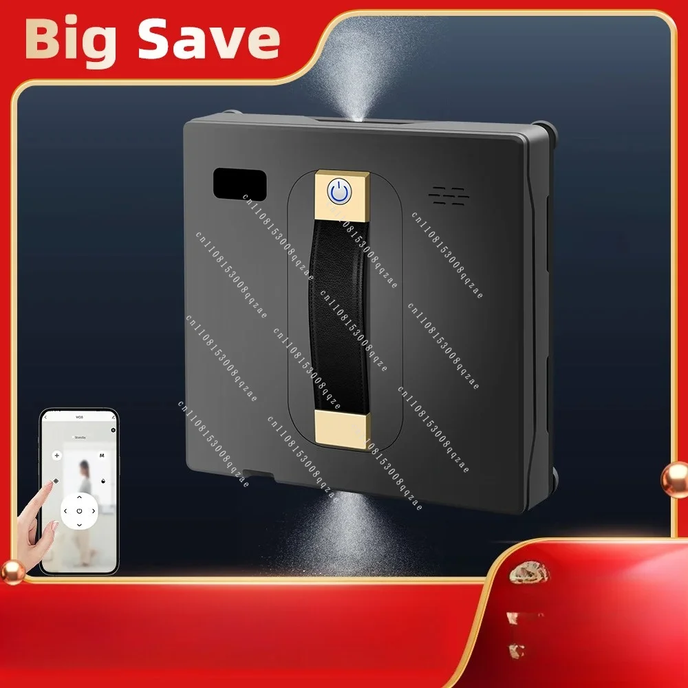 Smart Glass Cleaning Device, Dual Water Spray, High Vacuum Suction & Sensor, with Memory Function for Home Wall Glass
