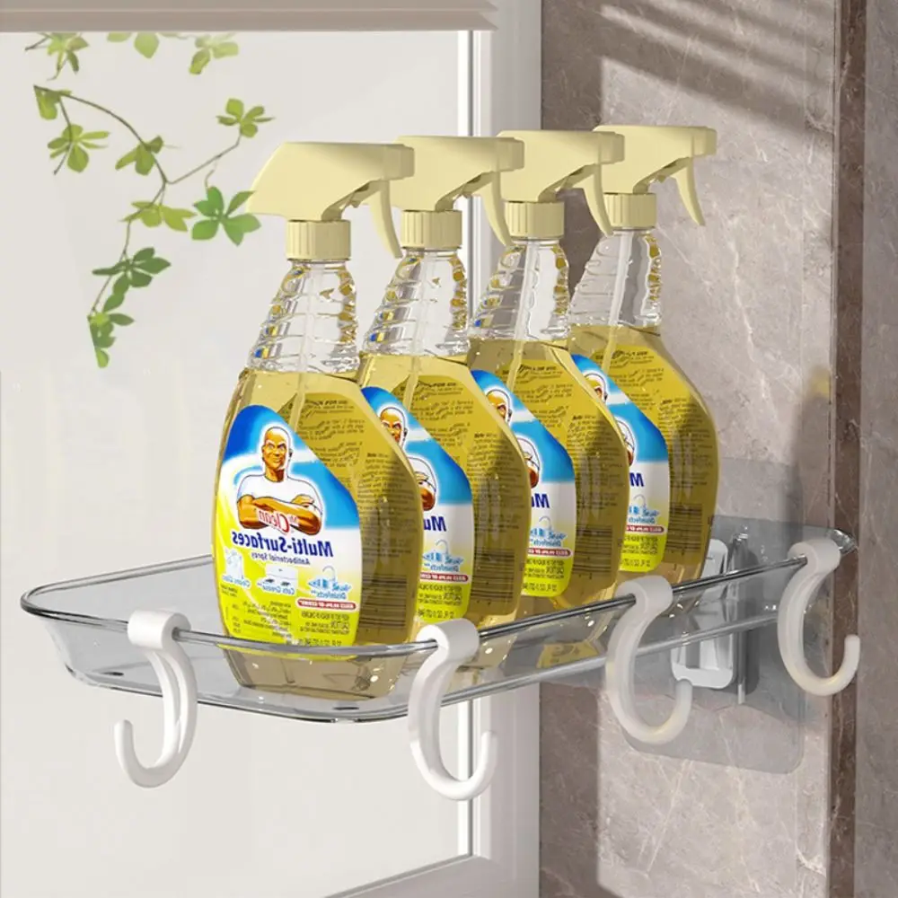 

3pcs Plastic Sink Faucet Storage Rack Transparent Wall Mounted Dishcloth Drainer Damage-Free No Drilling Sponge Holder For Home