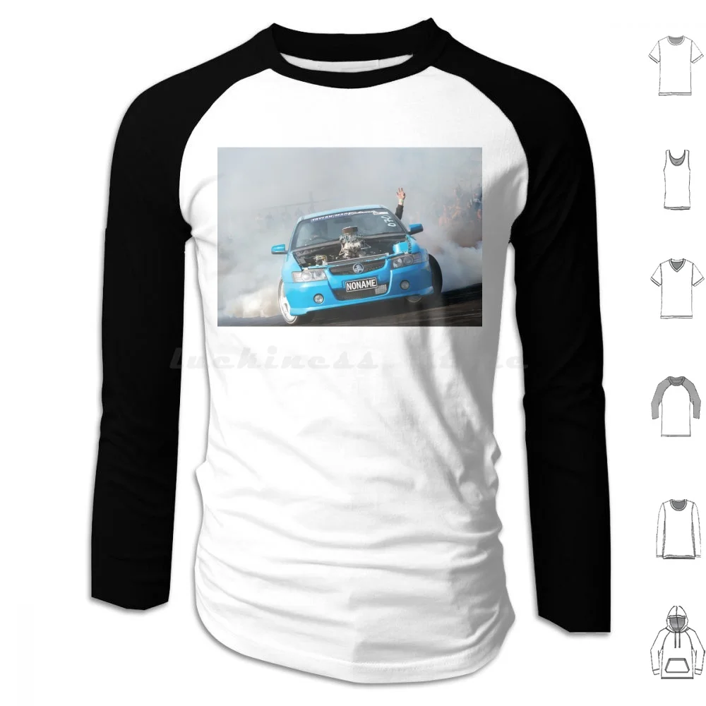 Noname Asponats Burnout Hoodie cotton Long Sleeve Noname Blue Holden Commodore Commodore Holden Burnout Methanol V8 Skids Car