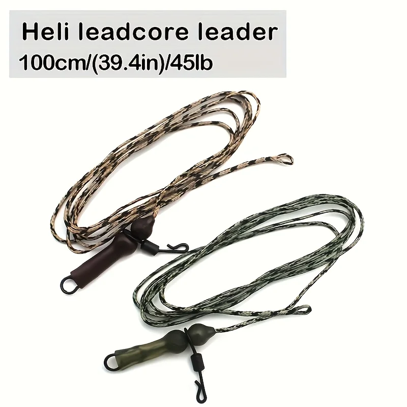 Carp Fishing Line Ready Tied Lead Core Leaders Helicopter Rig with Quick Change Swivel Fishing Tackle Accessories, Rigtrip