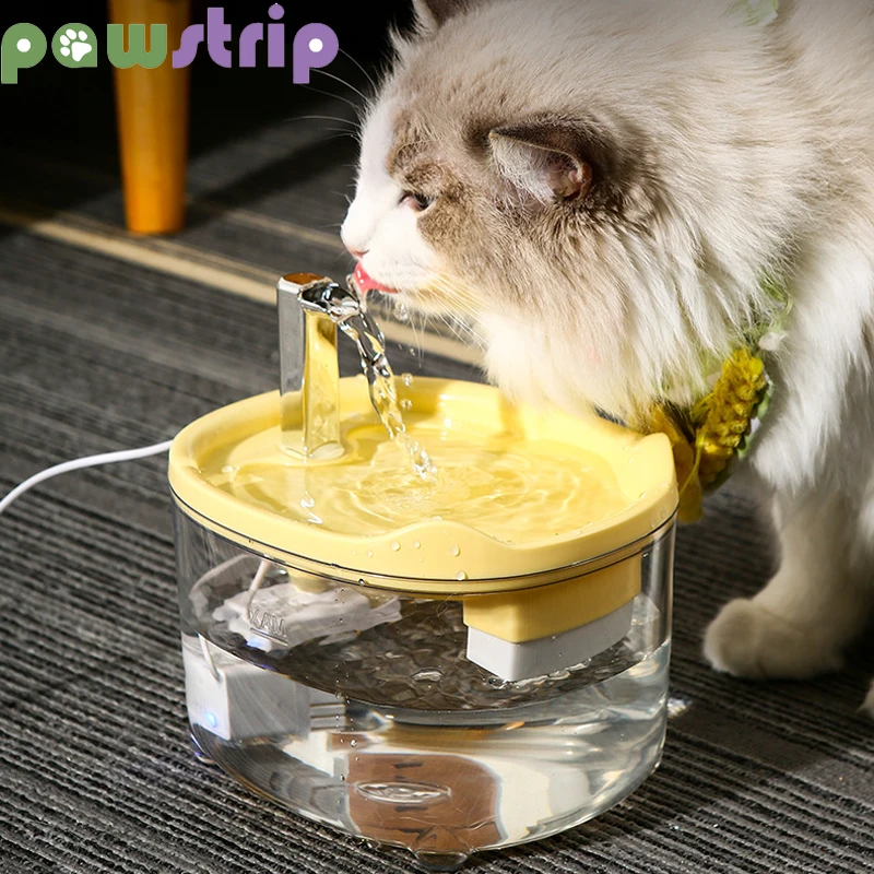 1.5L Automatic Cat Water Fountain with Recirculate Filters USB Electric Mute Pump Cat Dog Water Dispenser Pet Drinking Feeder