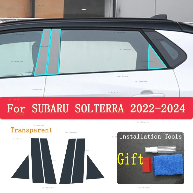 

TPU Protective Film For SUBARU SOLTERRA 2022-2024 B-Pillars Transparent Anti-scratch Repair Stickers PPF Accessories Refit