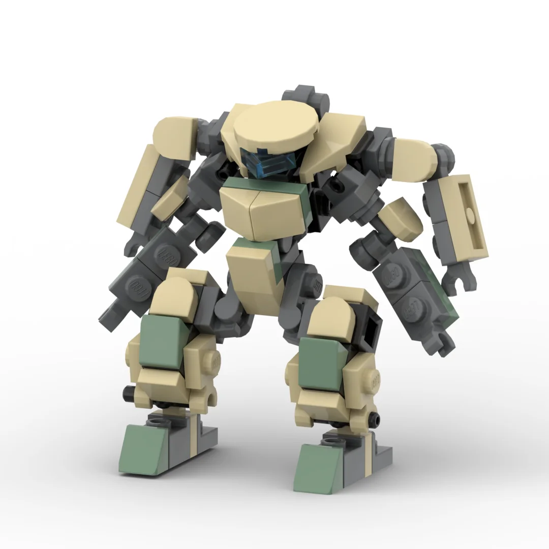 Mecha Warrior-bloques de construcción MOC para niños, Robot de acción, figura de Anime, juguetes para niños, bloques de montaje DIY, juguete para niños