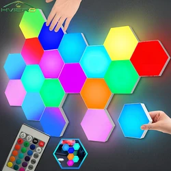 Wall Lamp RGB Room LED Quantum Hexagon Light Touch Sensor Honeycomb Colorful Modular Control Night Decoration For Indoor Bedroom