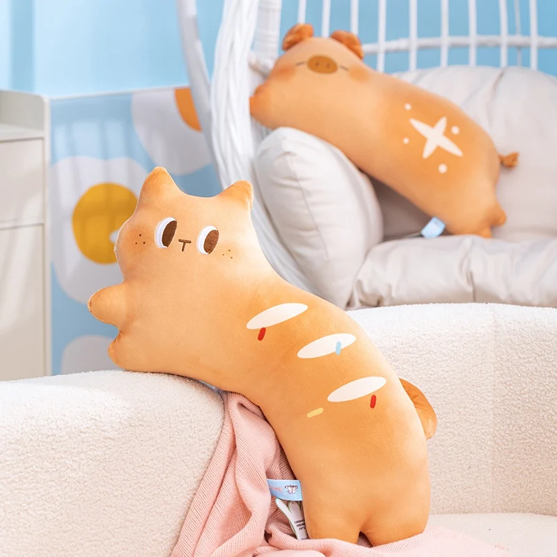 

Cute Bread Animal Plush Toy Set Rabbit Cat Pig Shaped Loaves Golden Brown Soft Stuffed Kawaii Bakery Bedroom Warm Creative
