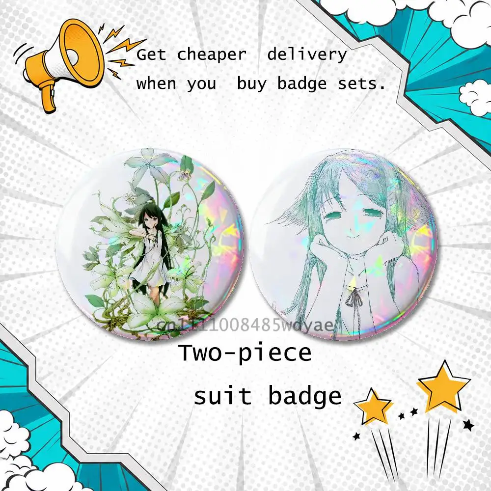 2-piece set Pins Backpack Clothes Jewelry Accessories Cartoon Round Brooch The S-Song Of S-Saya Button Badge Aesthetic Gifts