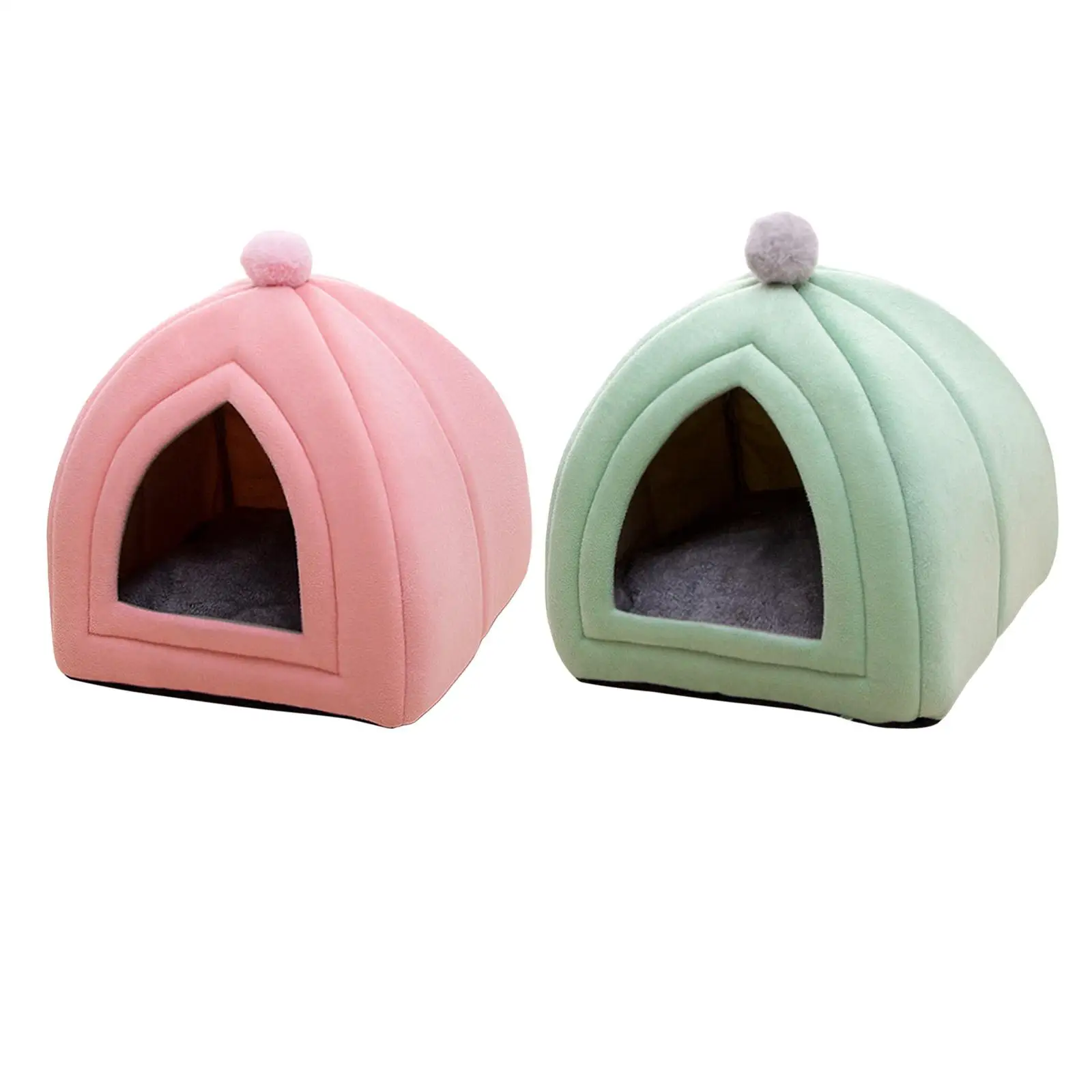 Comfortable Pet Cat Bed Kennel Small Dog House Nest for Indoor Puppy Warm Cave Sleeping Bed Four Seasons