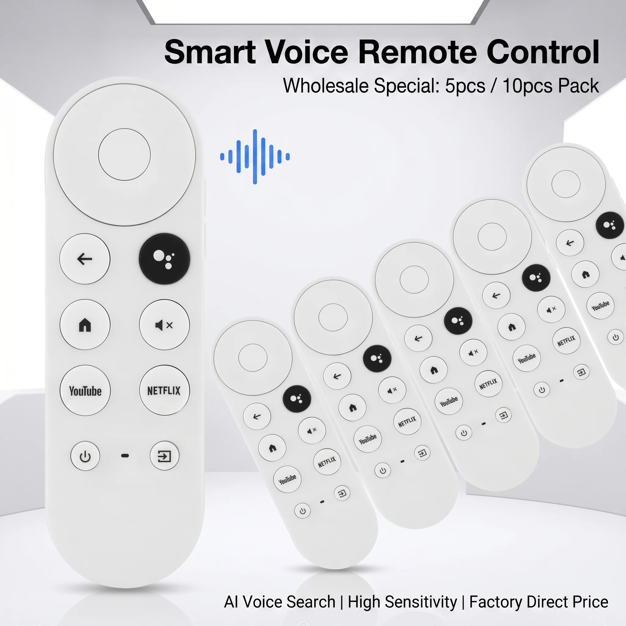 Пульт дистанционного управления для Google Chromecast 4K Snow Streaming Media Player (только пульт) G9N9N, замена с голосовым управлением