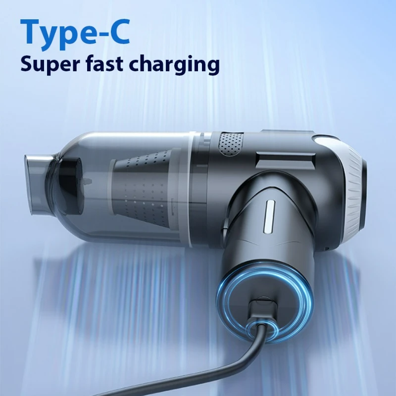 High-power Wireless Vacuum Cleaner for Pet Hair and Dust, Handheld Portable Home Vacuum Cleaner with Metal Meshes USB Charging