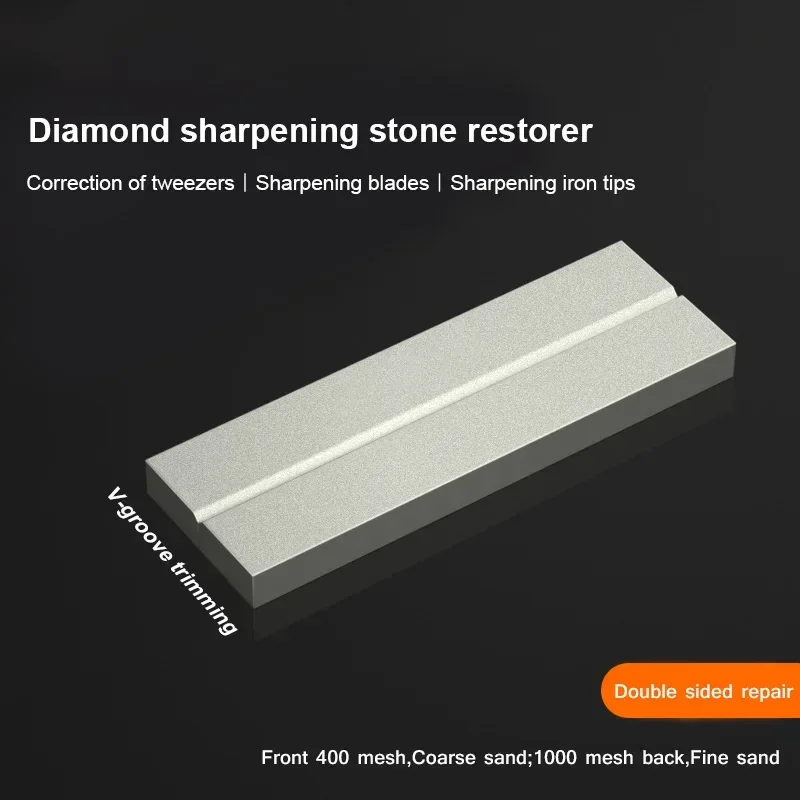Gold Steel Whetstone for Tweezers Correcting Repair Blade Soldering Tips Double Sided Polishing Grinding Tool Repair
