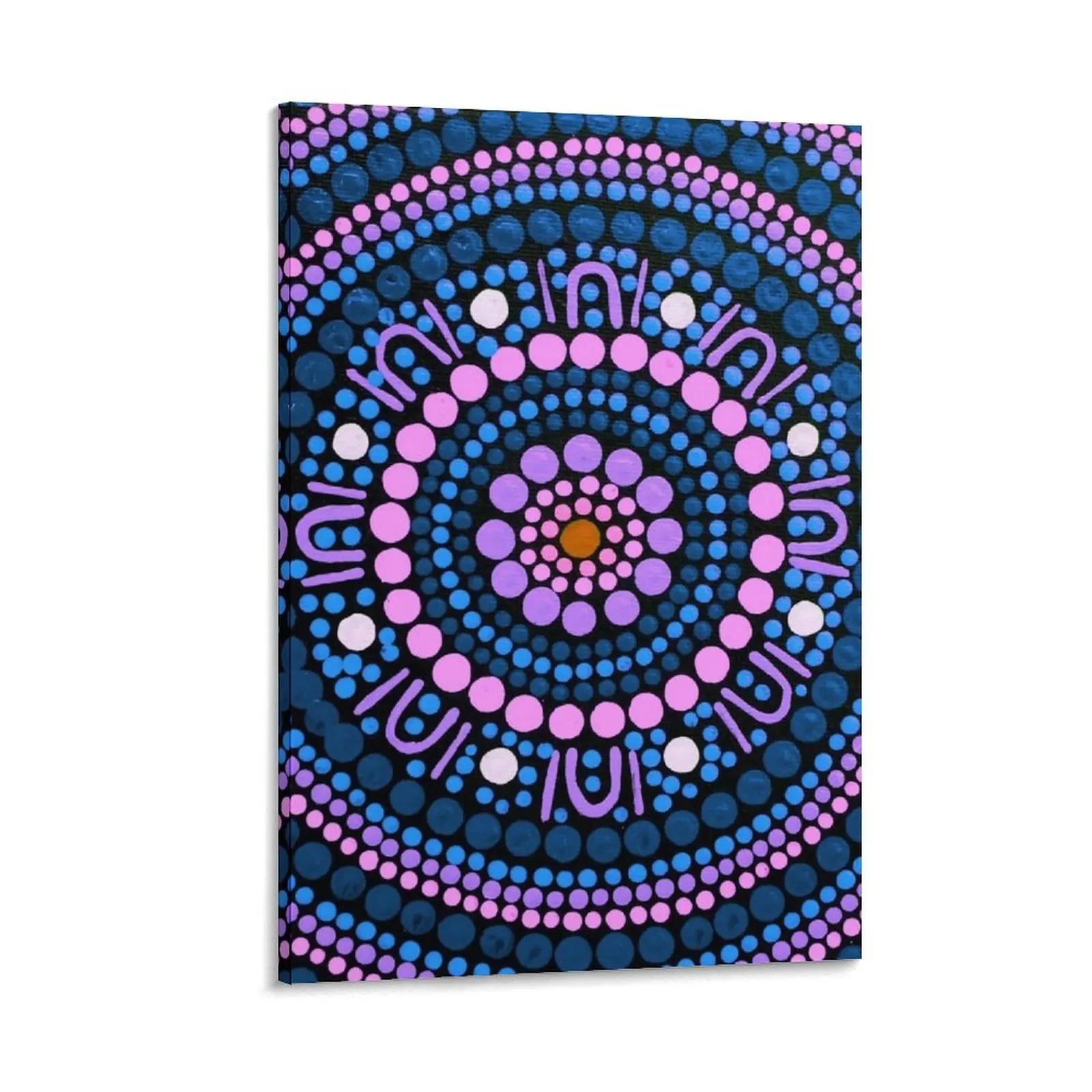 

Australian Aboriginal Art Dot Painting Mandala Pink and Purple Canvas Painting art house decorations