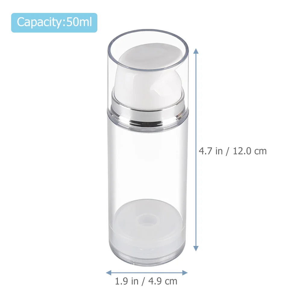 2 Pcs Squeeze Lotion Bottle Vacuum Pump Airless Container As Cream Bottles Travel Hand Soap Dispenser