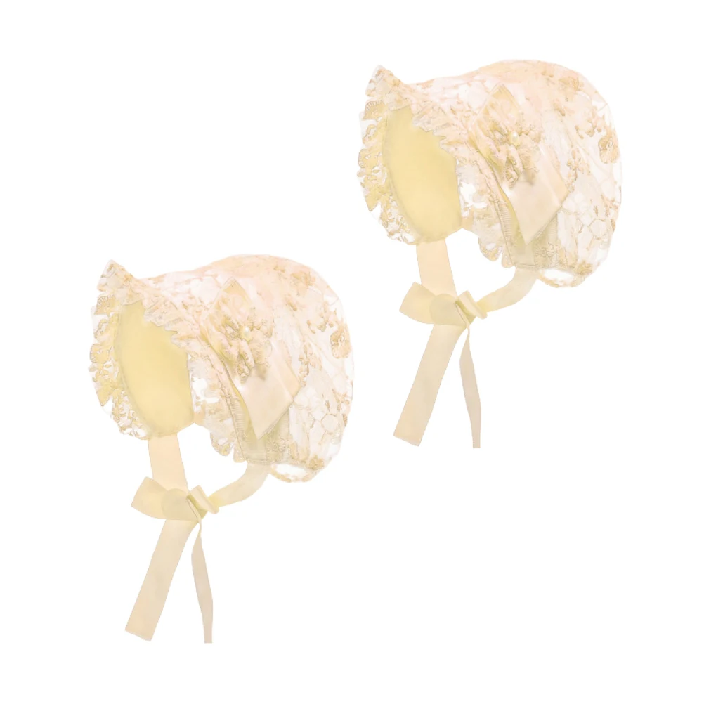 

Toddler Hats Baby Topper Bonnet Infant Lace Cap Newborn Girl Hat Adjustable Belt Soft Material Photo Prop Outing Daily Use