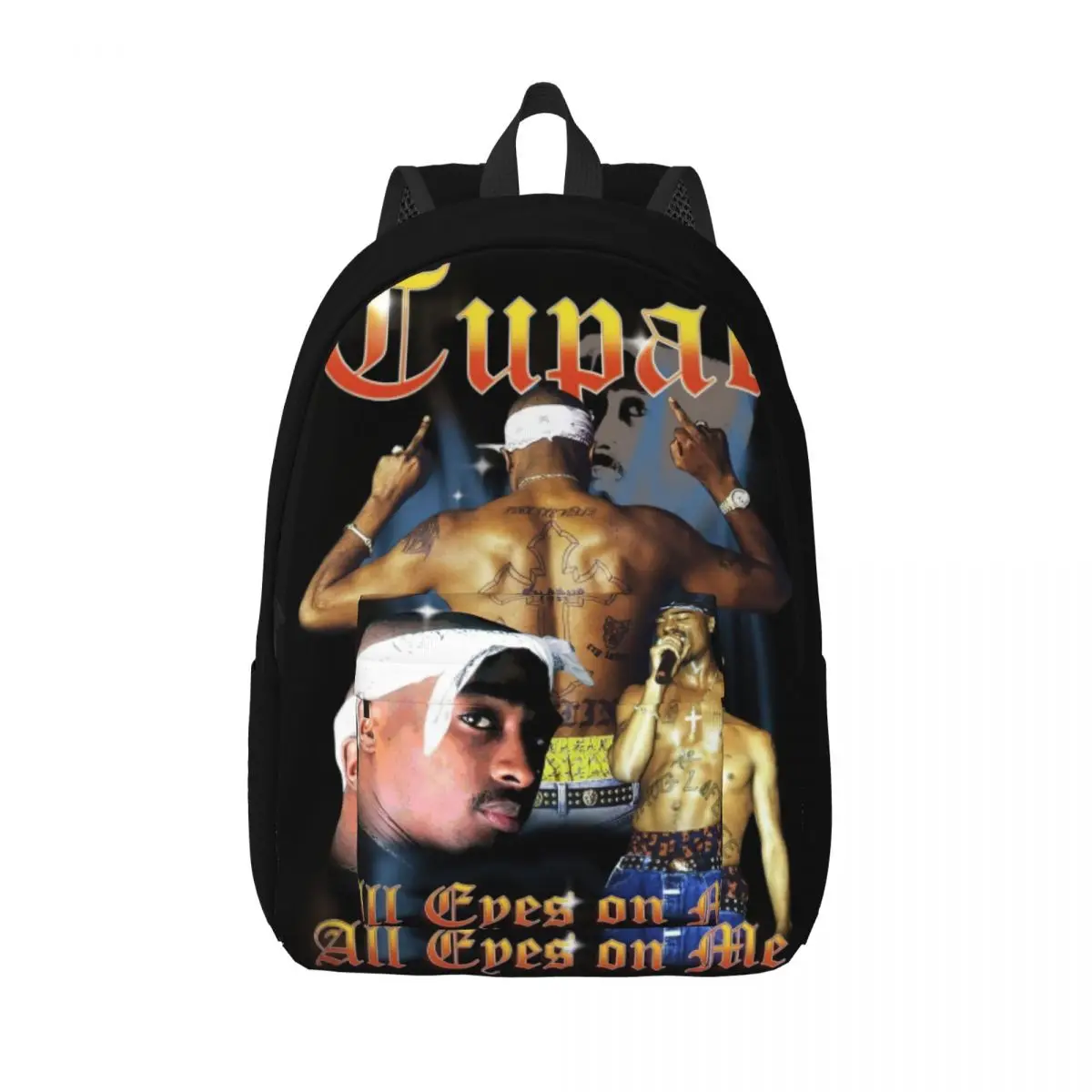 

Tupac 2PAC 90s Rappers Teenage Backpack Outdoor High School Hiking Travel Daypack for Men Women College Shoulder Bag