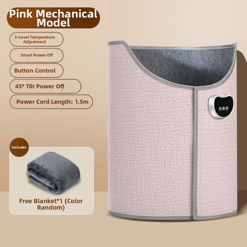 Smart Under Table Heater with Tilt-Safety Mechanism and Voice-Activated Controls Supports Timed Heating for Efficiency