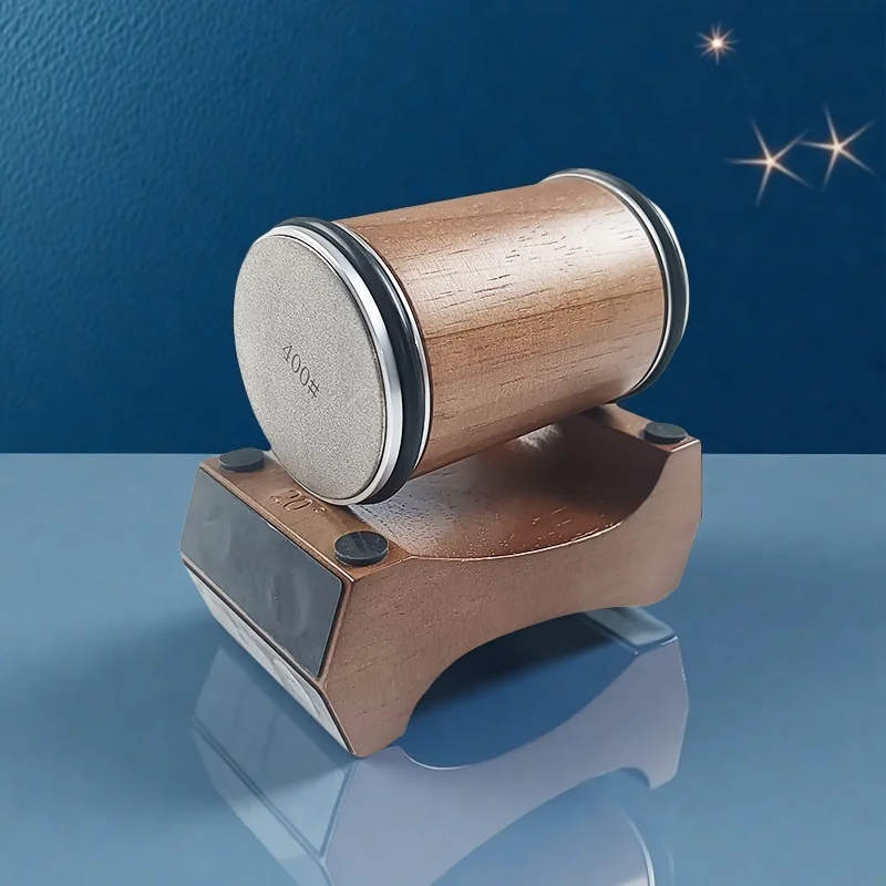 

【4 Angle】New Wooden Rolling Knife Sharpener 15/18/20/22° Roller Sharpeners Professional Grinding System Diamond Sharpening Stone