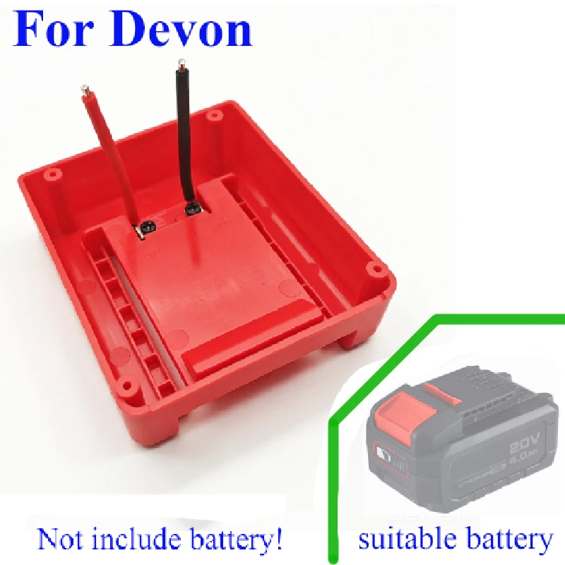 Lithium-Batteriegehäuse DIY-Adapteranschluss für Parkside PAPS204, Einhell, Ozito PXBAT52, Devon und Worx Batterien