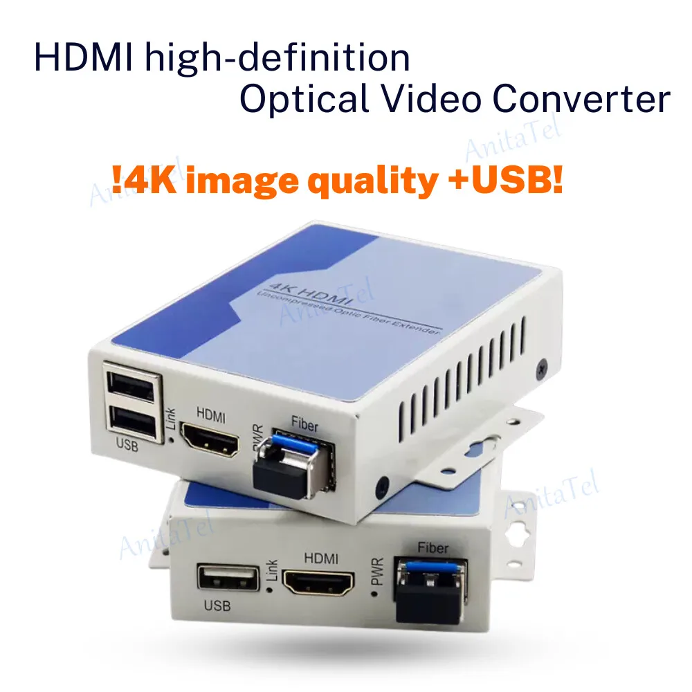 4K High-Definition Video Converter 1 Channel HDMI Audio/Video Optical Fiber Transceiver Module