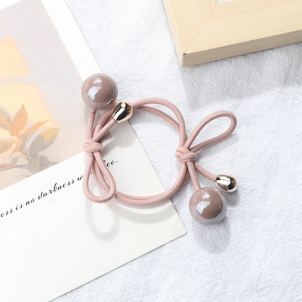 Women Ball Pendant Hair Bands Korean Fashion Elastic Rubber Band for Girls Sweet Hair Tie Rope Holder Gum Hair Accessories Gifts