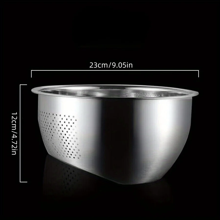 F9 Kitchen Strainer Stainless Steel Colander Rice Washer Vegetable Fruit Washing Bowls for Cleaning Rice and Kitchen Tools