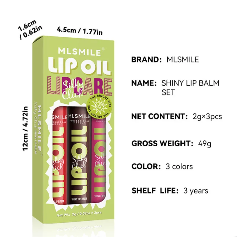 MLSMILE Press lápiz labial sólido labio miel nutritivo hidratante lápiz labial perla espejo juego de aceite labial