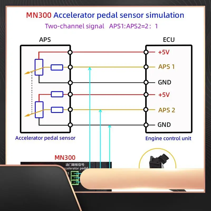 

MN300 Auto Sensor Simulator Automotive Signal Tester Car Rail Oxygen Oil Pressure Flow Sensor Signal Generator