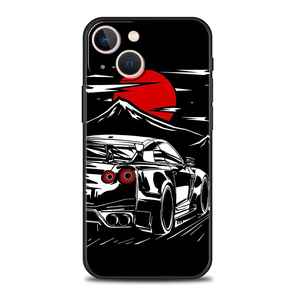 Japan JDM Sports Cars Male Men Funda Phone Cases For iPhone 11 12 13 15 16 14 Pro Max X XR XS 7 8 Plus SE Luxury Cover