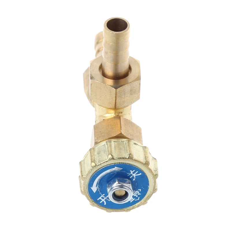 Aguja latón codo F92C para válvula 8 mm Propano Butano Gas Ajuste gas Espigota púas 1