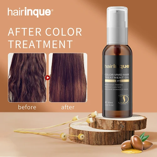 Hairinque Argan 오일 헤어 케어 스무딩, 전문 수리, 손상된 안티 프리즈, 브라이트닝 헤어 염색 오일 트리트먼트 제품, 모로코 