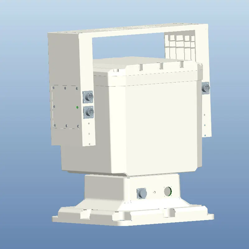 Carga superior resistente de 30 ~ 80 kg ± 0,003 °   Cabeça motorizada pan tilt de alta precisão, design da estrutura de acionamento harmônico do servo motor