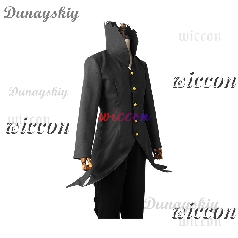 أزياء داندادان أوكارون كين تاكاكورا التأثيرية قناع شعر مستعار توربو الجدة القوى الياقة السوداء زي مجعد الشعر القصير بدلة الهالوين