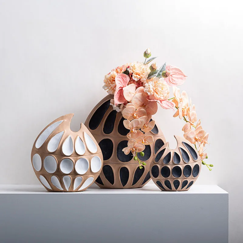 

Lattice Pattern Flower Arrangement Flower Living Room Florist Dining Table Decor Ornament Vase Home Soft Furnishings Front Desk