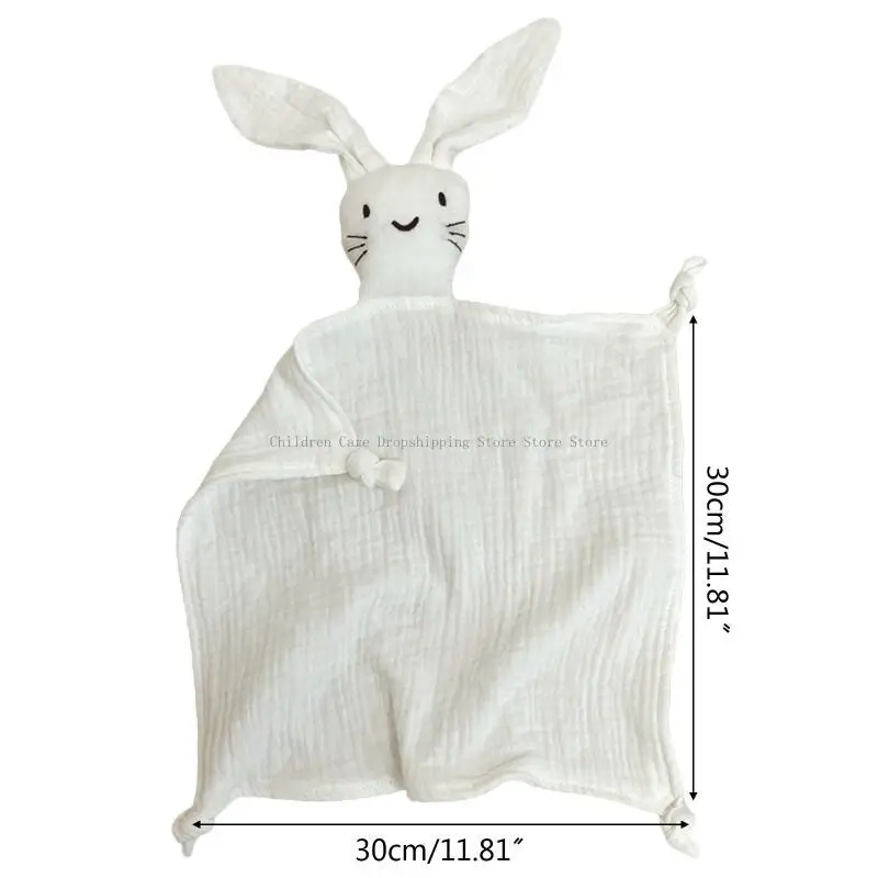 bé làm dịu chăn mềm gạc mềm bibs teether burp món quà vải dễ thương thỏ cho búp bê xoáy khăn thoải mái