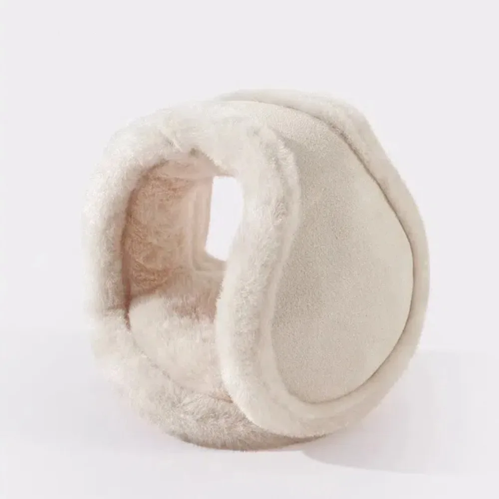 Novo engrossar pelúcia inverno earmuffs proteção contra frio cor sólida capa de ouvido anticongelante protetor de ouvido de pelúcia masculino