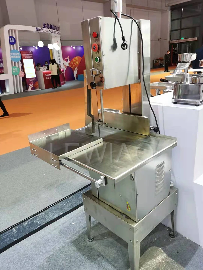 Segatrice elettrica per taglio osseo Taglierina per ossa per sega a nastro commerciale automatica da tavolo in acciaio inossidabile per cucina domestica