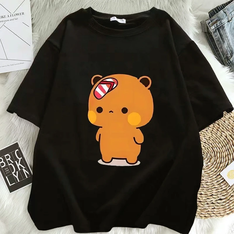 Couple Bubu Is Throwing Flip-flops At Dudu Tshirt Dudu Was Threw Flip-flops By Bubu Since He Teases Bubu Tee Tops Playful Design