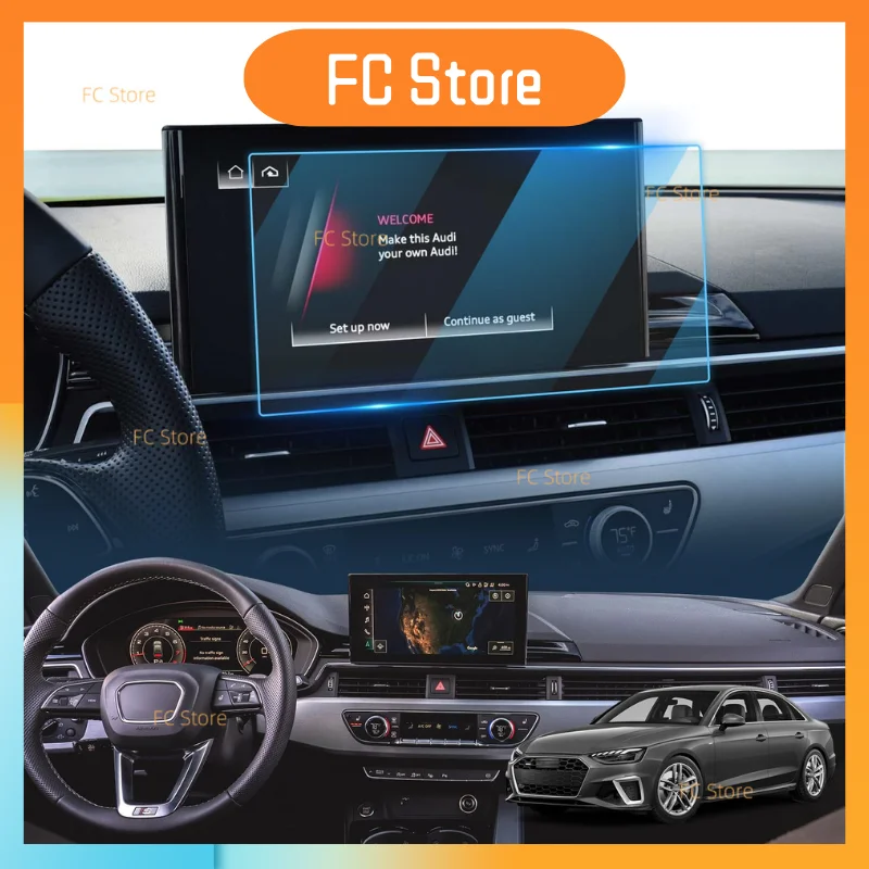 Защитная пленка из закаленного стекла с твердостью 9H для Audi A4 A5 Q5 (2020-2021) — глянцевая защита от царапин и отпечатков пальцев Защитная пленка из закаленного стекла с твердостью 9H для Audi A4 A5 Q5 (2020-2021) — глянцевая защита от царапин и отпечатков пальцев