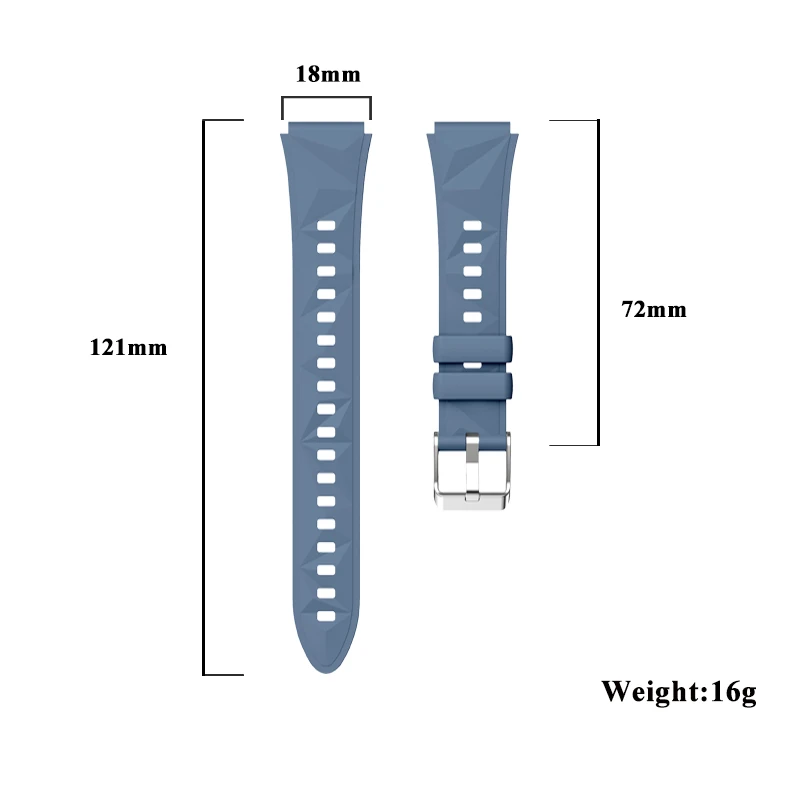 Ремешок силиконовый для Huawei Watch GT5 Pro 42 мм, Спортивный Простой Воздухопроницаемый браслет для часов Huawei GT5 41 мм, 18 мм