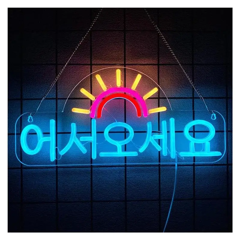 korean-welcome-neon-sign-shop-signboard-korea-cuisine-signboard-suitable-for-restaurant-bar-party-decoration-20cm×41cm
