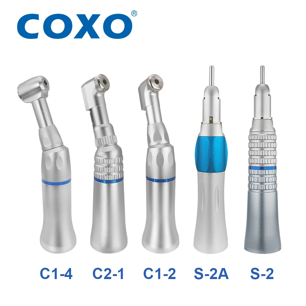 

COXO Dental CX235 C1-2/C1-4/C2-1/S-2/S-2A 1:1 Direct Drive Contra Angle Low Speed Handpiece Inner Water External Spray