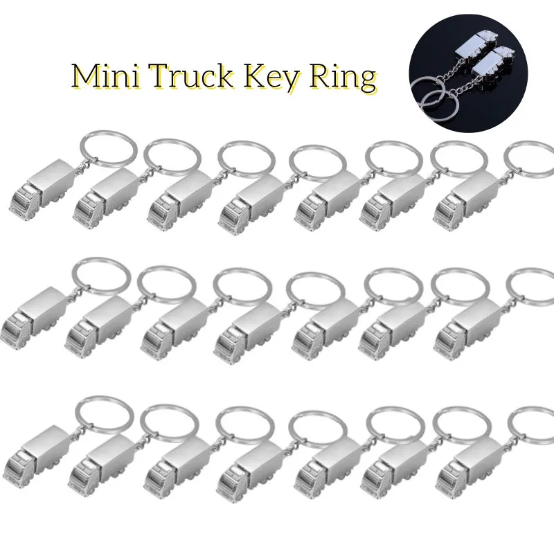 1pc Mini Truck Key Ring Zinc Alloy Lorry Car Keyfob Keychain Lovely Creative Gift Keyring For Women Men Car Interior Accessories