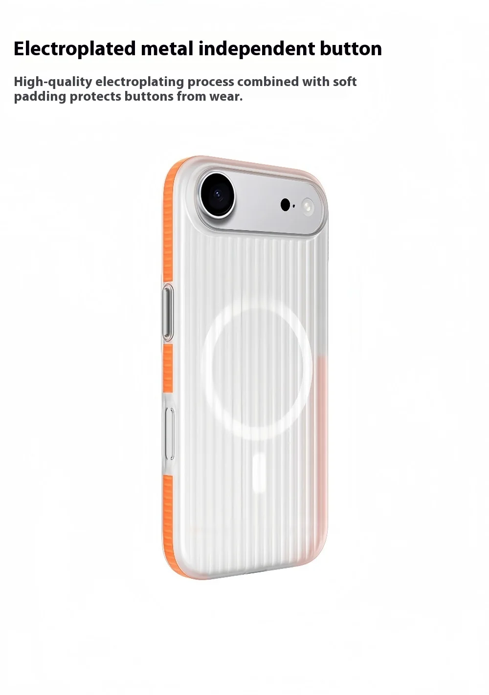 3D Corrugated For Magsafe Magnetic Phone Case For iPhone 18 17 Air 16 E 15 14 13 12 Pro Max Plus Non-slip Hard Matte Clear Cover