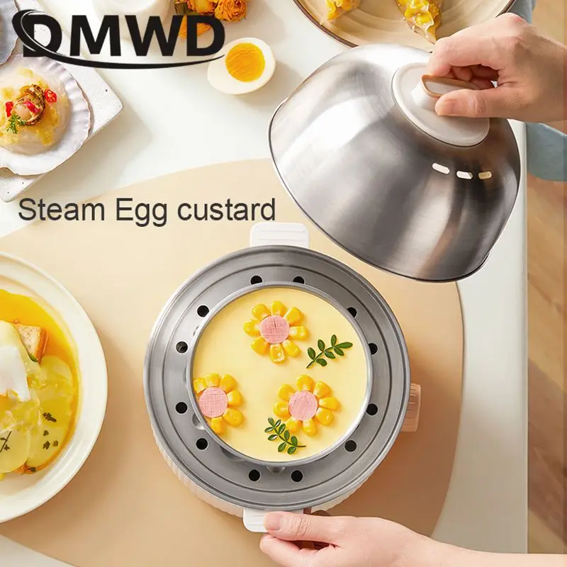 Dmwd 2 Layer Multifunctionele Eierkoker Ei Vla Stoomboot 304 Roestvrijstalen Omeletten Machine Voedsel Heater Crêpe Maker 220V