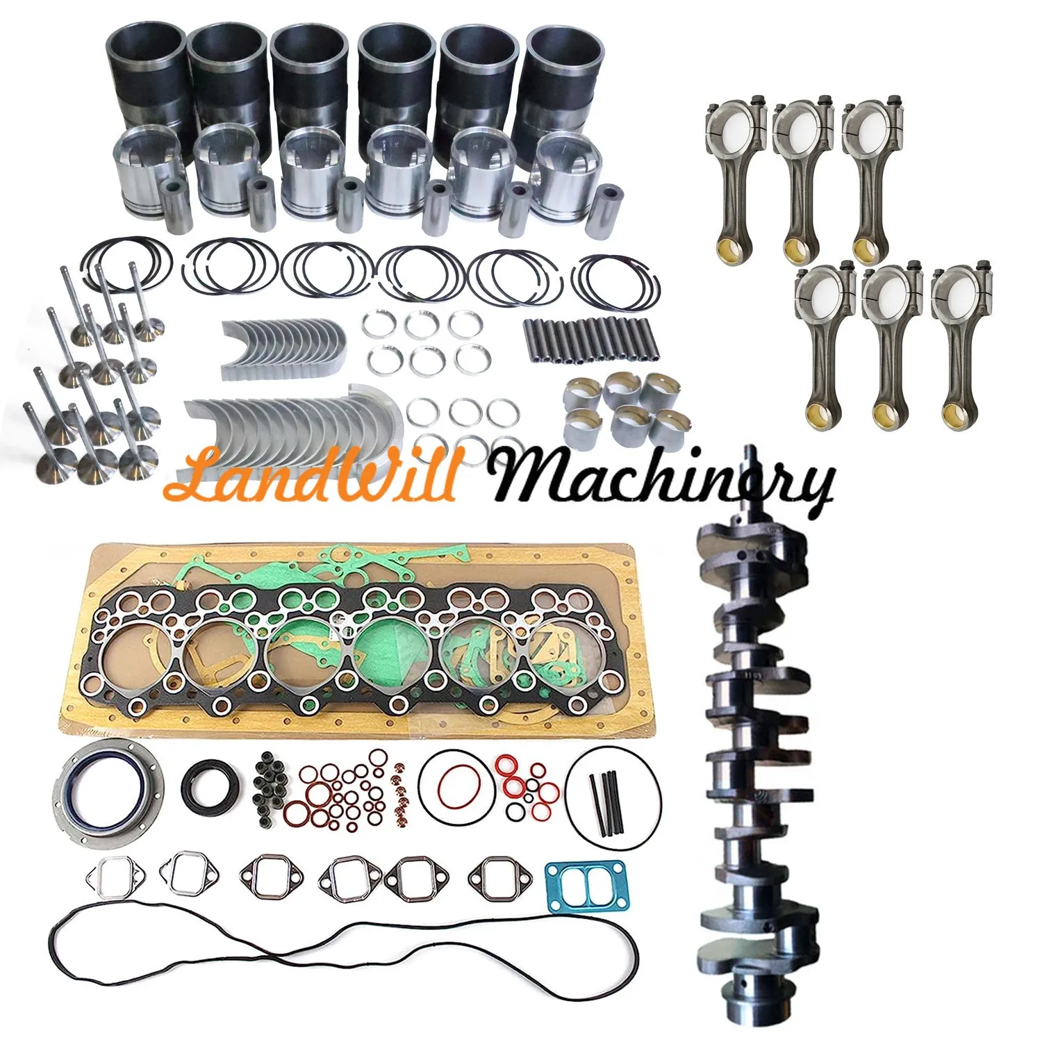 Overhaul Rebuild Kit + Crankshaft Fits For Mitsubishi 6D31 6D31T Engine