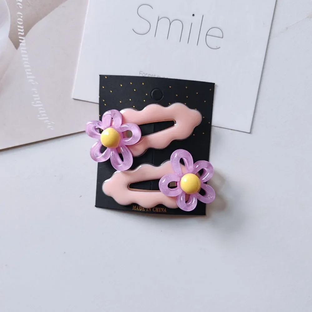 2pc Hot Sweetly Colorful Flower BB Hairpin Hair Side Clips for Women Girls Kids Child Gift Hair Accessories Headwear Ornament