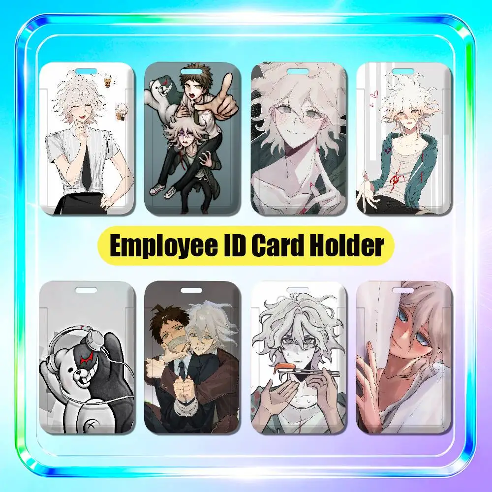 For Danganronpa Nagito Komaeda Employee ID Card Holder Office Badge Student Bank Work Credit Holders Hard Case Shell