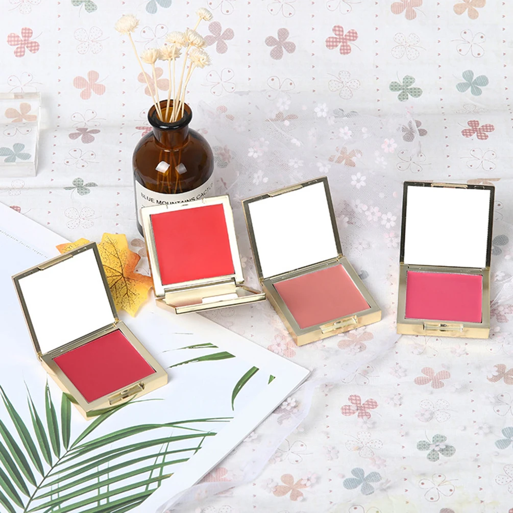 6-color Blush Cream Custom Logo Gold Square Tube Long Lasting Waterproof Nature Private Label Makeup Wholesale Cruelty Free