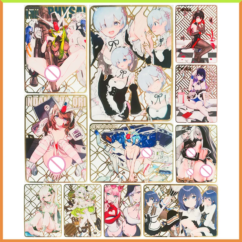 

Аниме История Богини DIY ACG Игрушки для мальчиков Lacus Clyne Seele Rem Nahida Lucy Roxy Металлические сексуальные коллекционные карты Подарки на день рождения