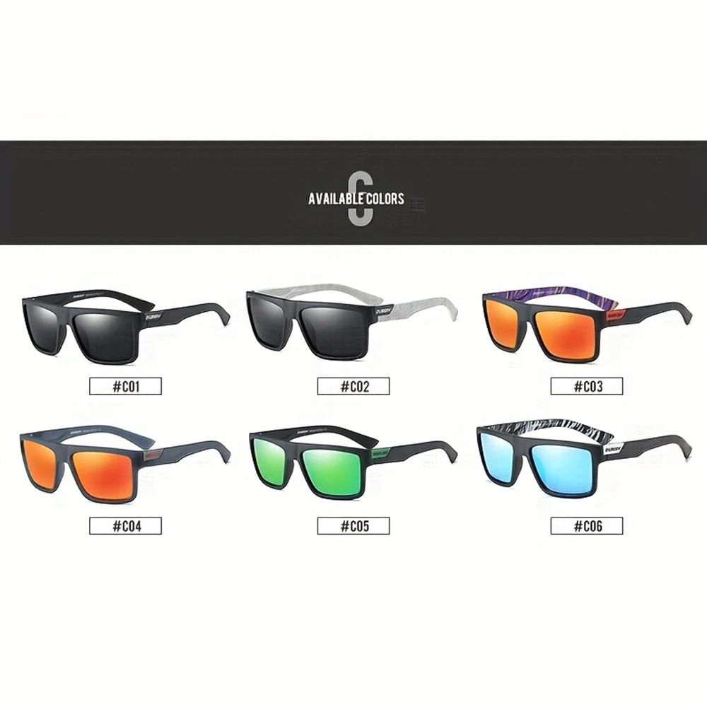 DUBERY Polarized Fashion Sunglasses For Men And Women 6 Colors Model 918