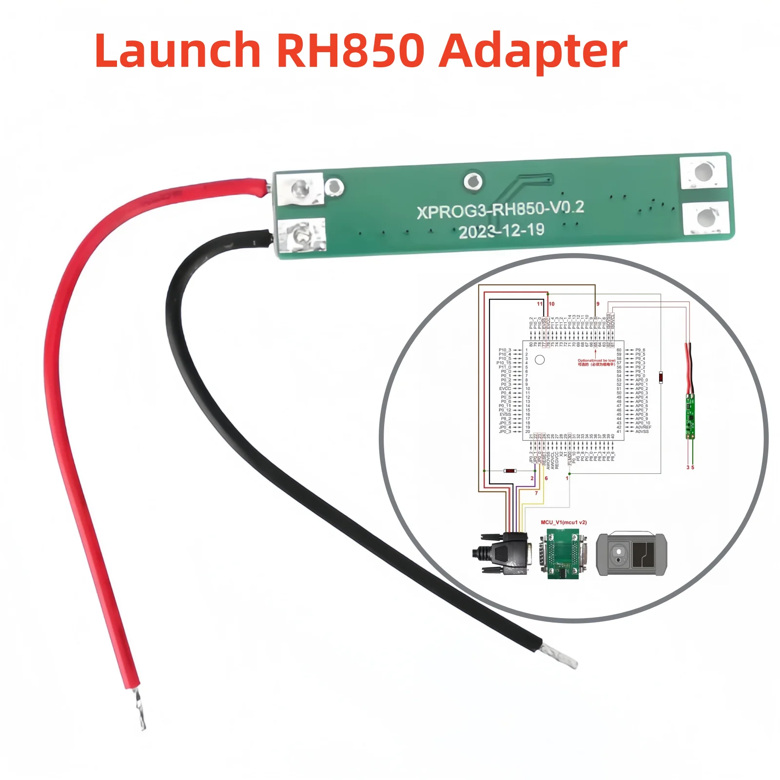 Launch RH850 Adapter Board for X-prog3 Programmer for Renesas Encrypted microcontrollers functions of RH850 MCU Read and Write
